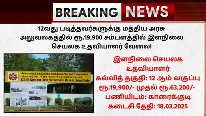 CECRI Karaikudi Recruitment 2025