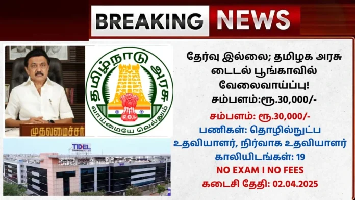 TIDEL Park Recruitment 2025