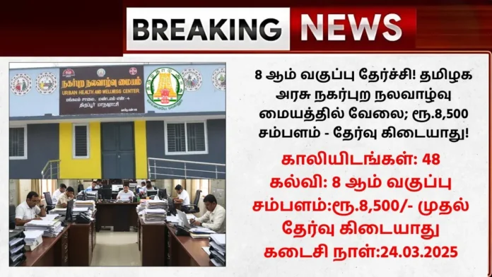 Tiruppur District Health Society Recruitment 2025