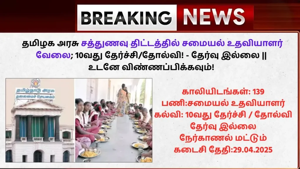 Dindigul Sathunavu Thurai Jobs 2025