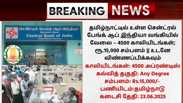 Central Bank of India Recruitment 2025