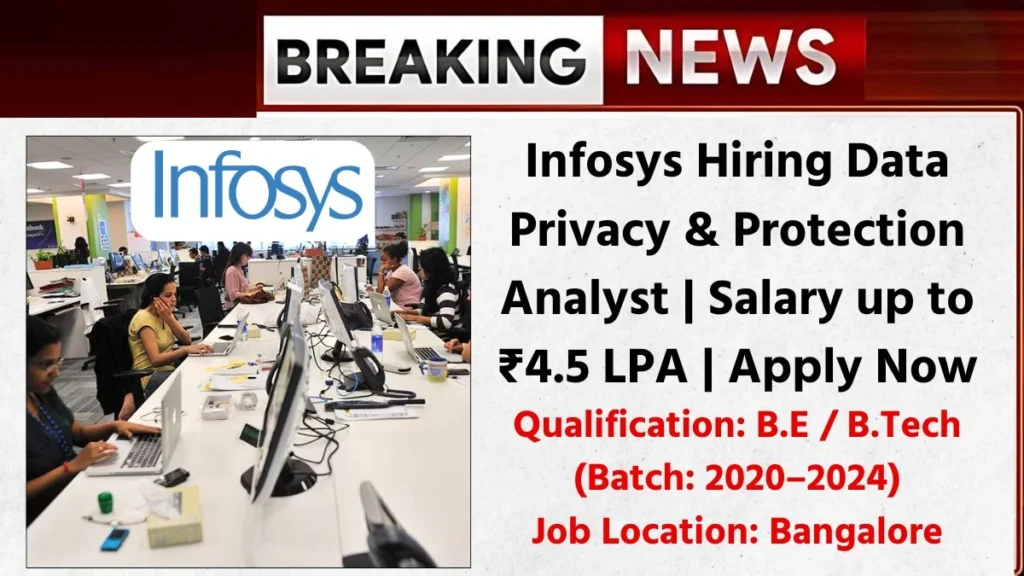 Infosys Hiring Data Privacy & Protection Analyst