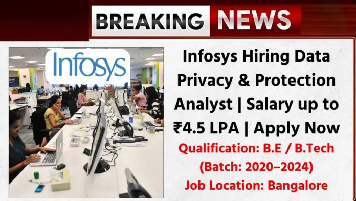 Infosys Hiring Data Privacy & Protection Analyst