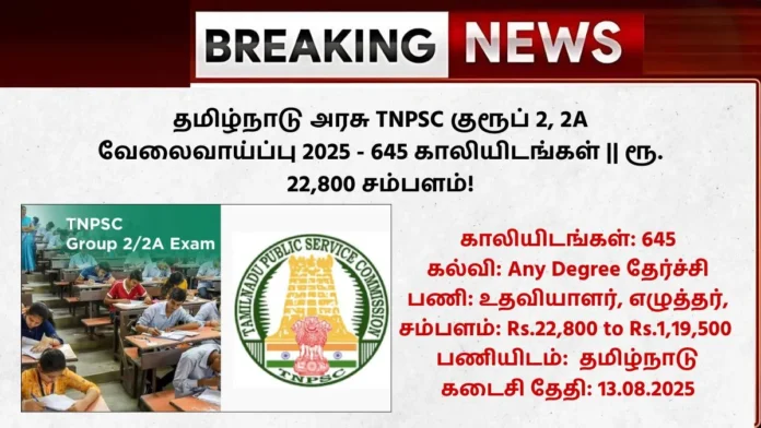 TNPSC Group 2 Recruitment 2025
