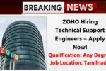 ZOHO Hiring Technical Support Engineers