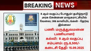 Chennai Corporation Recruitment 2025