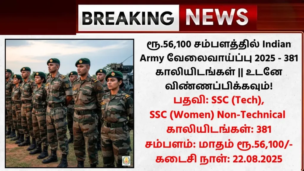 Indian Army SSC Tech Recruitment 2025