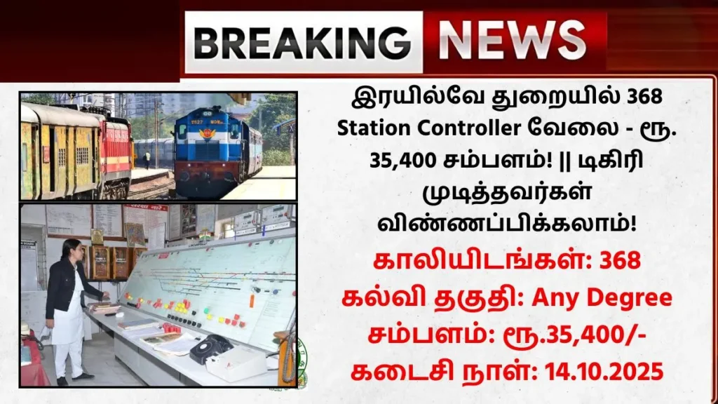 RRB Station Controller Recruitment 2025