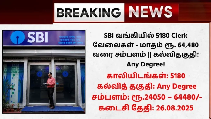 SBI Clerk Recruitment 2025