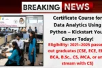 Certificate Course for Data Analytics Using Python