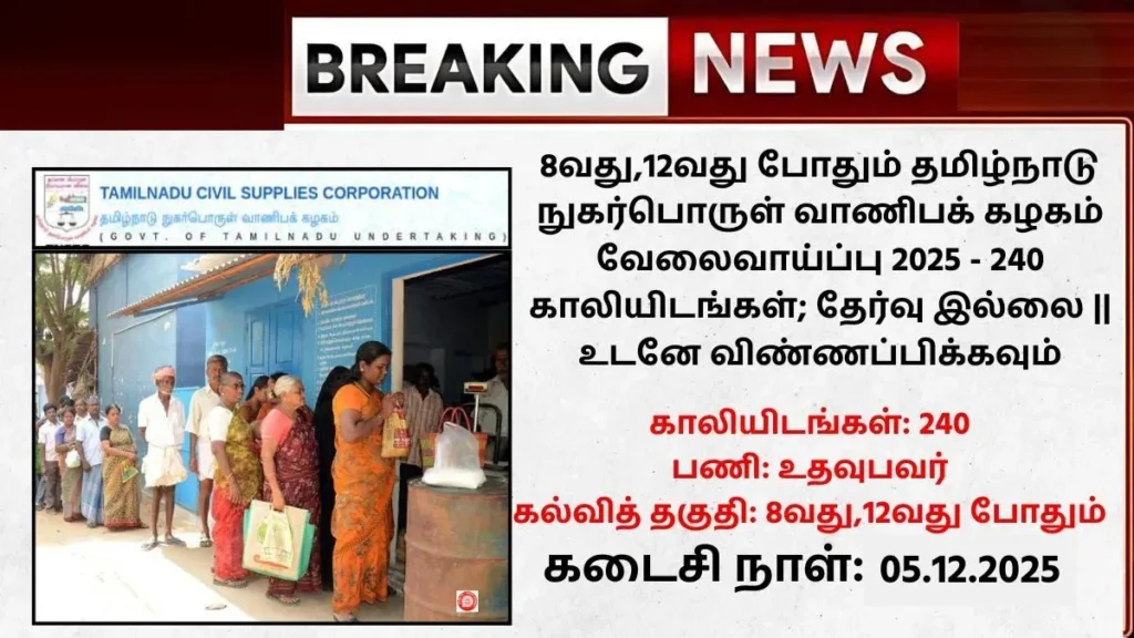 TNCSC Recruitment 2025