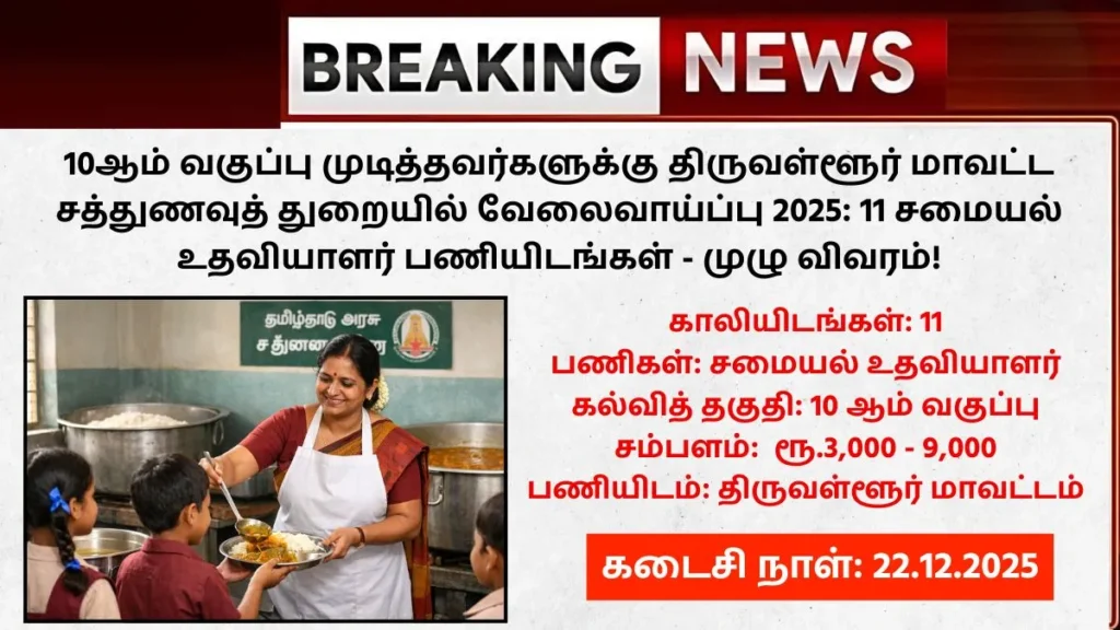 Tiruvallur Sathunavu Amaipalar Recruitment 2025