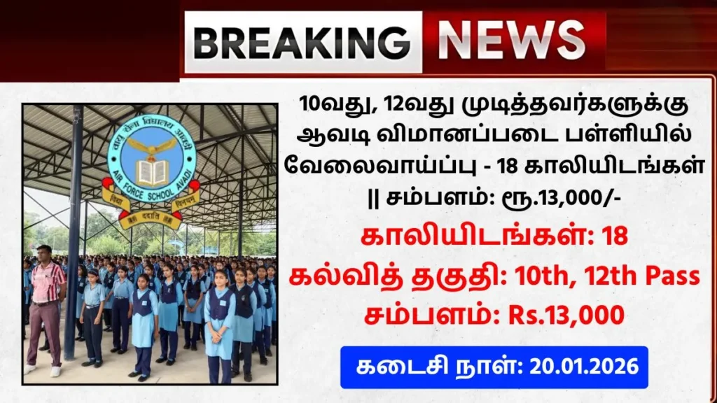 Air Force School Avadi Recruitment 2026