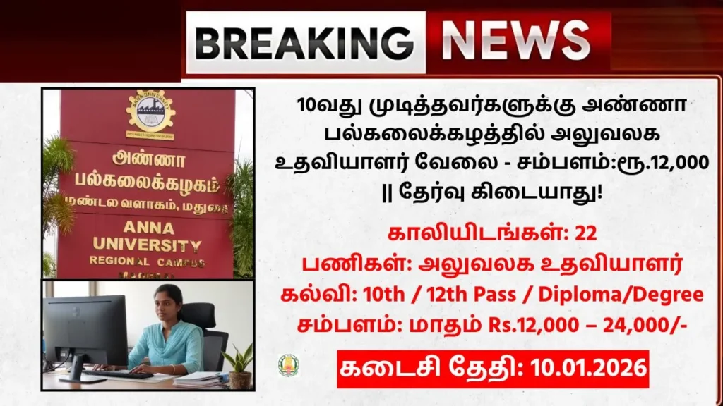 Anna University Recruitment 2026