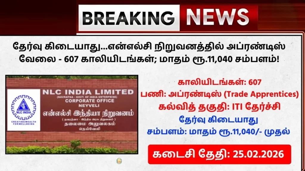 NLC India Limited Recruitment 2026