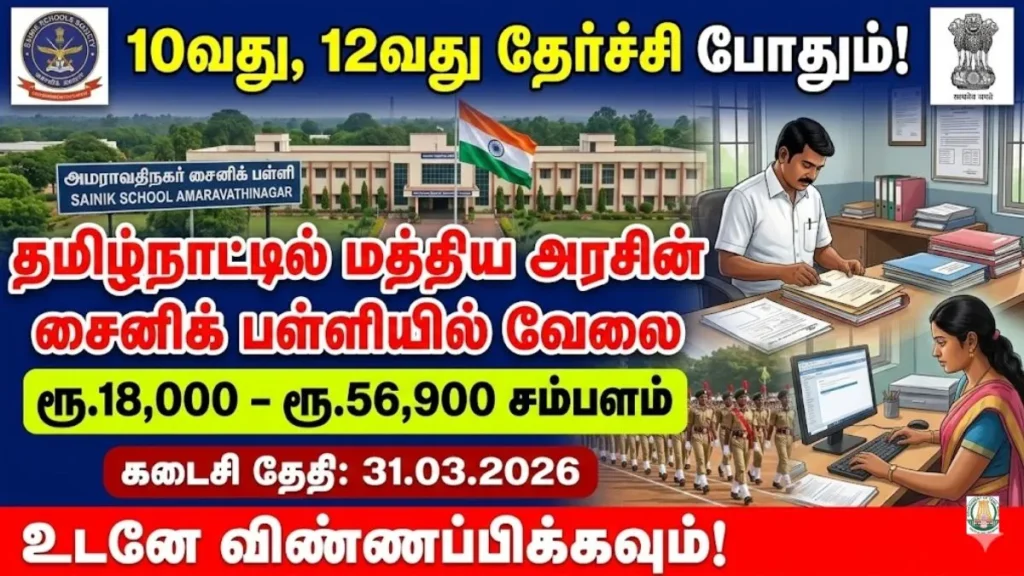 Sainik School Amaravathinagar Recruitment 2026
