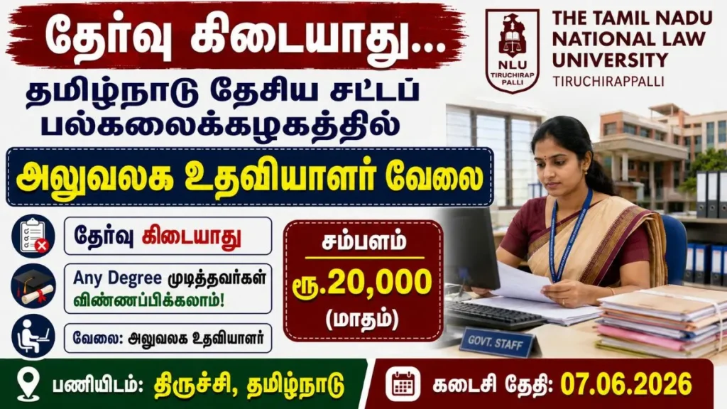 TNNLU Recruitment 2026