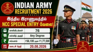 Indian Army Recruitment 2026 for NCC Special Entry Scheme 125th Course with 76 vacancies, Any Degree qualification and salary up to ₹1,77,500