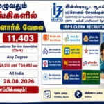 IBPS Clerk Recruitment 2026 – 11,403 Bank Clerk Jobs ₹24,050 Salary
