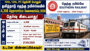 Southern Railway Recruitment 2026 4308 Apprentice Posts | Apply Online!