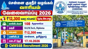 CMWSSB Recruitment 2026 108 Apprentice Posts | Apply Now!