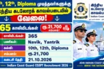 Indian Coast Guard CGEPT Recruitment 2026 – 365 Navik Yantrik Vacancies